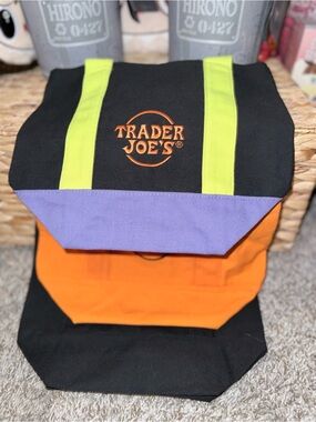 Trader Joe’s 2026 Halloween Reusable Canvas Tote Bag Set of 3 New Limited